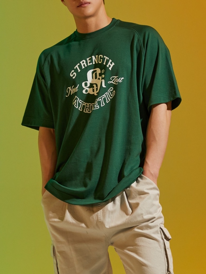 헤비모달 래글런 세미오버핏 티셔츠