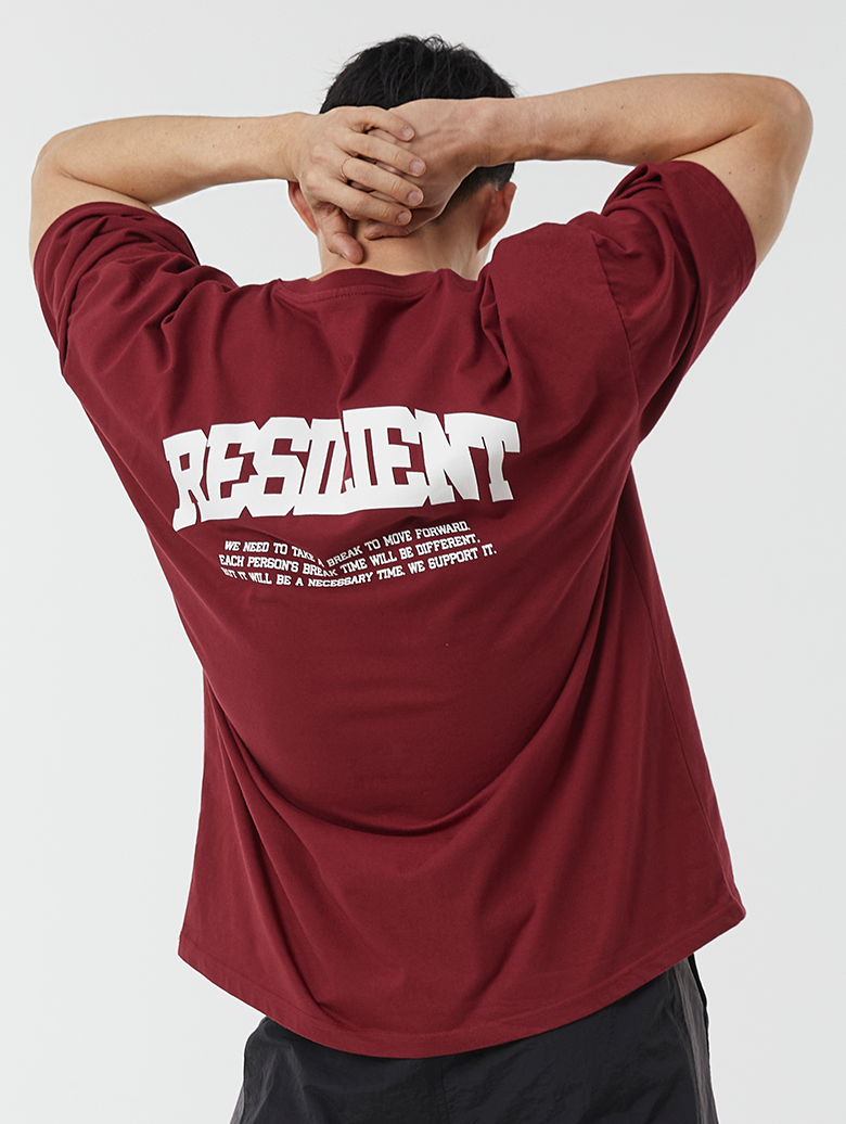리사일런트 와이드 오버핏 반팔 티셔츠